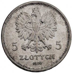 5 złotych 1930, Warszawa, Nike, Parchimowicz 114 c