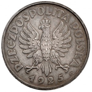 5 złotych 1925, Konstytucja na rewersie 81 perełek, Par...