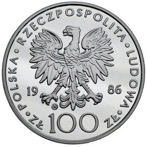 100 złotych 1986, Szwajcaria, Jan Paweł II, Parchimowic...