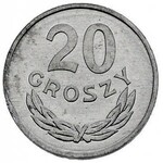 zestaw monet 20 groszy 1985, Warszawa, rewers obrócony ...