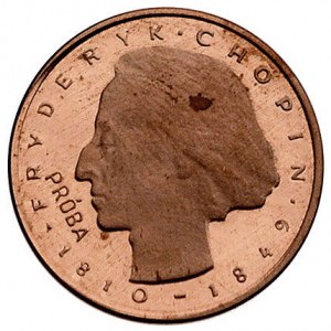 2000 złotych 1977 Fryderyk Chopin, wypukły napis PRÓBA,...
