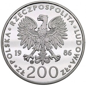 200 złotych 1986, Szwajcaria, Jan Paweł II, wypukły nap...