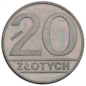 20 złotych 1989, wypukły napis PRÓBA, Parchimowicz P-32...