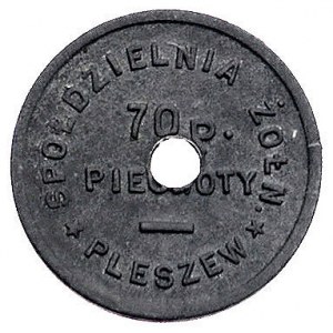Pleszew, 10 groszy Spółdzielni 70 p.p., otwór okrągły, ...