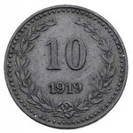 10 fenigów 1919, Bydgoszcz cynk, 19 mm, Menzel 2110.1 o...