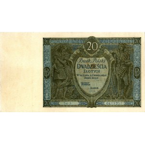 20 złotych 1.03.1926, seria A, Miłczak 63a, Pick 65, ba...