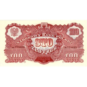 100 złotych 1944, seria Ax, \obowiązkowe, Miłczak 118b