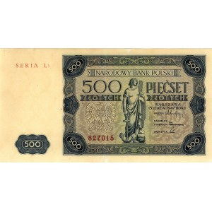 500 złotych 15.07.1947, seria L3, Miłczak 132c, Pick 13...