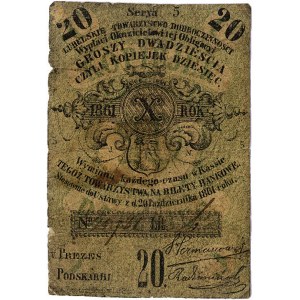 Lublin - 20 groszy = 10 kopiejek 1861, Lubelskie Towarz...