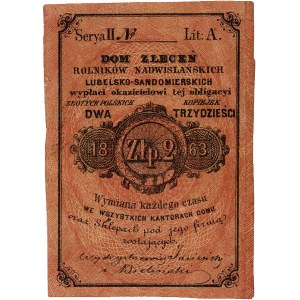 Lublin - 2 złote = 30 kopiejek 1863, Dom Zleceń Rolnikó...