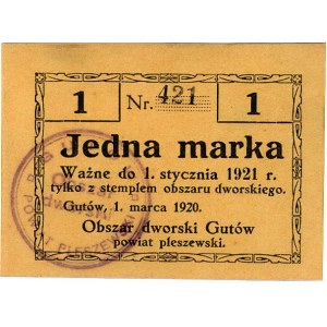 Gutów - Obszar Dworski, jedna marka 1.03.1920, Jabł. 28...