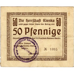 Klenka - Obszar Dworski, 50 fenigów, ważne do 30.06.191...