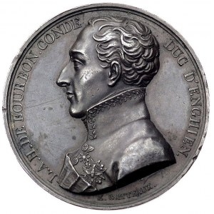 medal autorstwa E. Gatteaux wybity z okazji śmierci ksi...