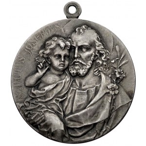Święta Rodzina- medal srebrny, Aw: Popiersie Matki Bosk...