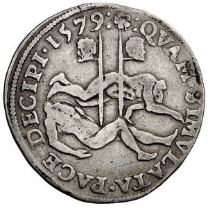 egzekucja hrabiów Hoorna i Egmonta-medal 1579 r., Aw: S...