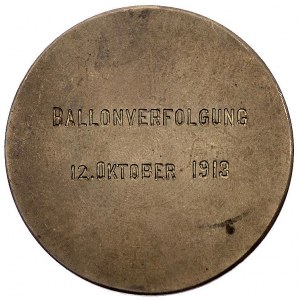 medal pamiątkowy zawodów balonowych 1913 r., Aw: Dwa ba...