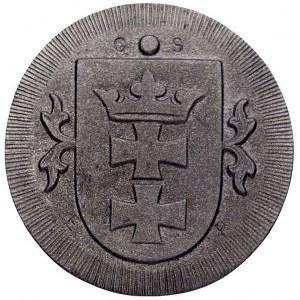Gdańsk, medal pamiątkowy 1918 r., Aw: Herb Gdańska, w p...