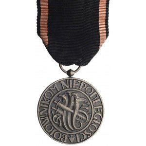 medal Niepodległości ze wstążką, brąz, 35 mm, patyna