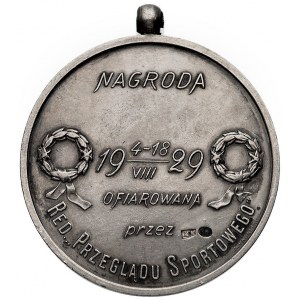 medal srebrny sygnowany A Nagalski przyznany przez reda...