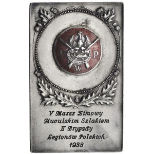 plakieta z przynitowaną odznaką pamiątkową Przysposobie...