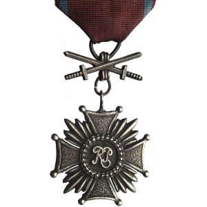 Brązowy Krzyż Zasługi z Mieczami wraz z miniaturką, bar...