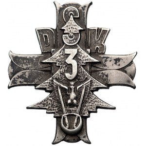 odznaka pamiątkowa 3 Dywizji Strzelców Karpackich srebr...