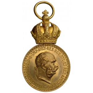 Brązowy Medal Zasługi Wojskowej (MVM / FJ I), brąz złoc...