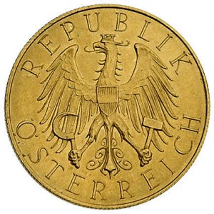 25 szylingów 1927, Wiedeń, Fr. 521, złoto, 5.89 g