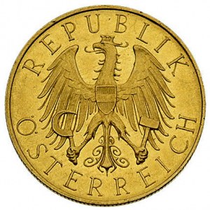 25 szylingów 1930, Wiedeń, Fr. 521, złoto, 5.88 g