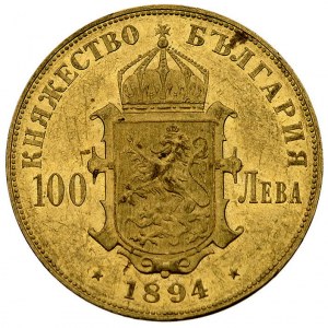 100 lewa 1894 / KB, Krzemnica, Fr. 2, złoto, 32.26 g