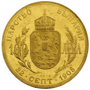 100 lewa 1912, Wiedeń, Fr. 5, złoto, 32.27 g, ładny egz...