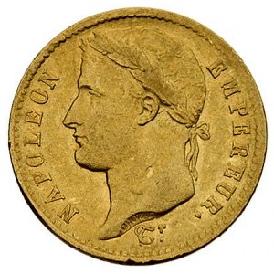 20 franków 1812 W, Lille, Fr. 512, złoto, 6.37 g, rzadz...
