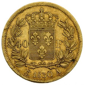 40 franków 1830 A, Paryż, Fr. 547, złoto, 12.88 g