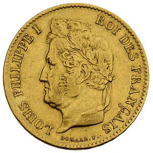 40 franków 1834 L, Bayonne, Fr. 559, złoto, 12.84 g