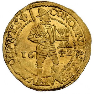 dukat 1642, Zachodnia Fryzja, Delm. 836, Fr. 294, złoto...