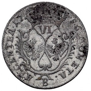 6 krajcarów 1756 B, Wrocław, Schrötter 1483, Olding 300