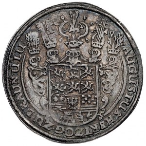 August Młodszy 1635-1666, talar z dzwonem 1643, Aw: Tar...