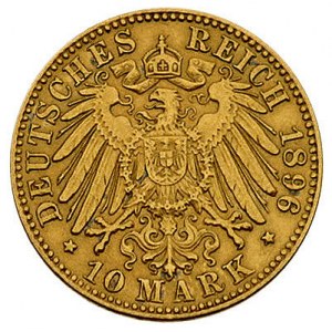 Fryderyk I 1852-1907, 10 marek 1896/G, Karlsruhe, J. 18...