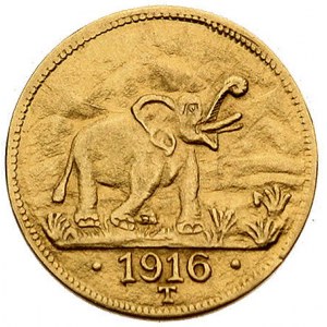 15 rupii 1916 T, Tabora, J. 728 a (arabeska pod literą ...