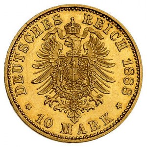 Fryderyk II 1888, 10 marek 1888/A, Berlin, J.247, Fr. 3...