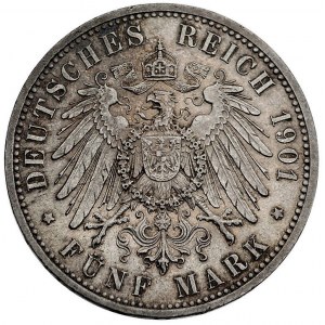 Wilhelm II 1888-1918, 5 marek 1901, Berlin, J. 106, mon...