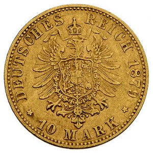 10 marek 1879/F, Stuttgart, J.292, Fr. 3873, złoto, 3.9...