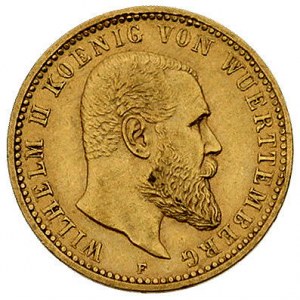 10 marek 1902/F, Stuttgart, J.295, Fr. 3877, złoto, 3.9...