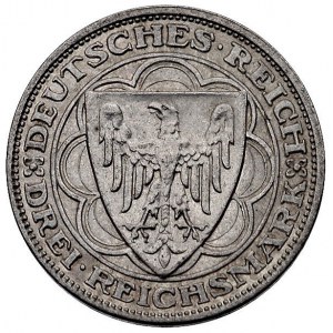3 marki 1927 A, Berlin, 100-lecie portu w Bremie, J. 32...