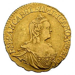 rubel 1756, Petersburg, Bitkin 42, Fr. 100, złoto, 1.57...