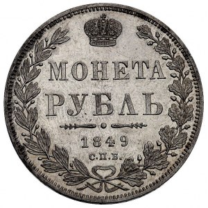 rubel 1849, Petersburg, Bitkin 153, Uzd. 1668, piękny e...