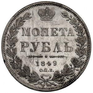 rubel 1849, Petersburg, Bitkin 153, Uzd. 1668