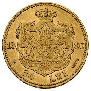 20 lei 1890, Bukareszt, Fr. 3, złoto, 6.45 g