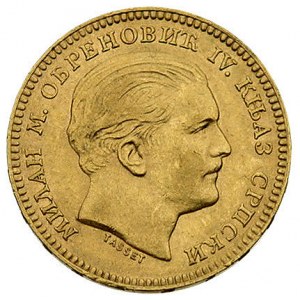 20 dinarów 1879 A, Paryż, Fr. 3, złoto, 6.44 g