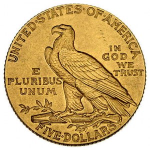 5 dolarów 1909, Filadelfia Fr. 148, złoto 8.36 g